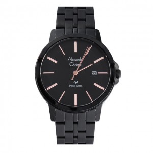 Alexandre Christie AC 1036 Black Rosegold Man Steel MDBIPBARG